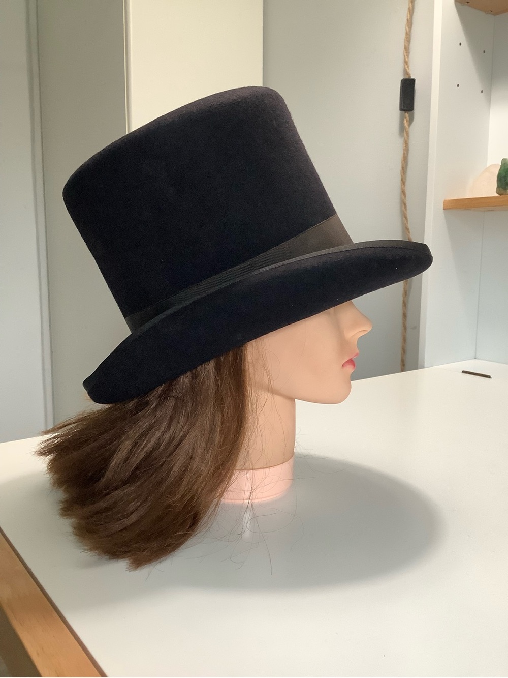 Classic Black Felt Top Hat